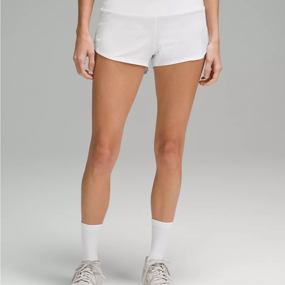 White Lululemon Athletic Shorts